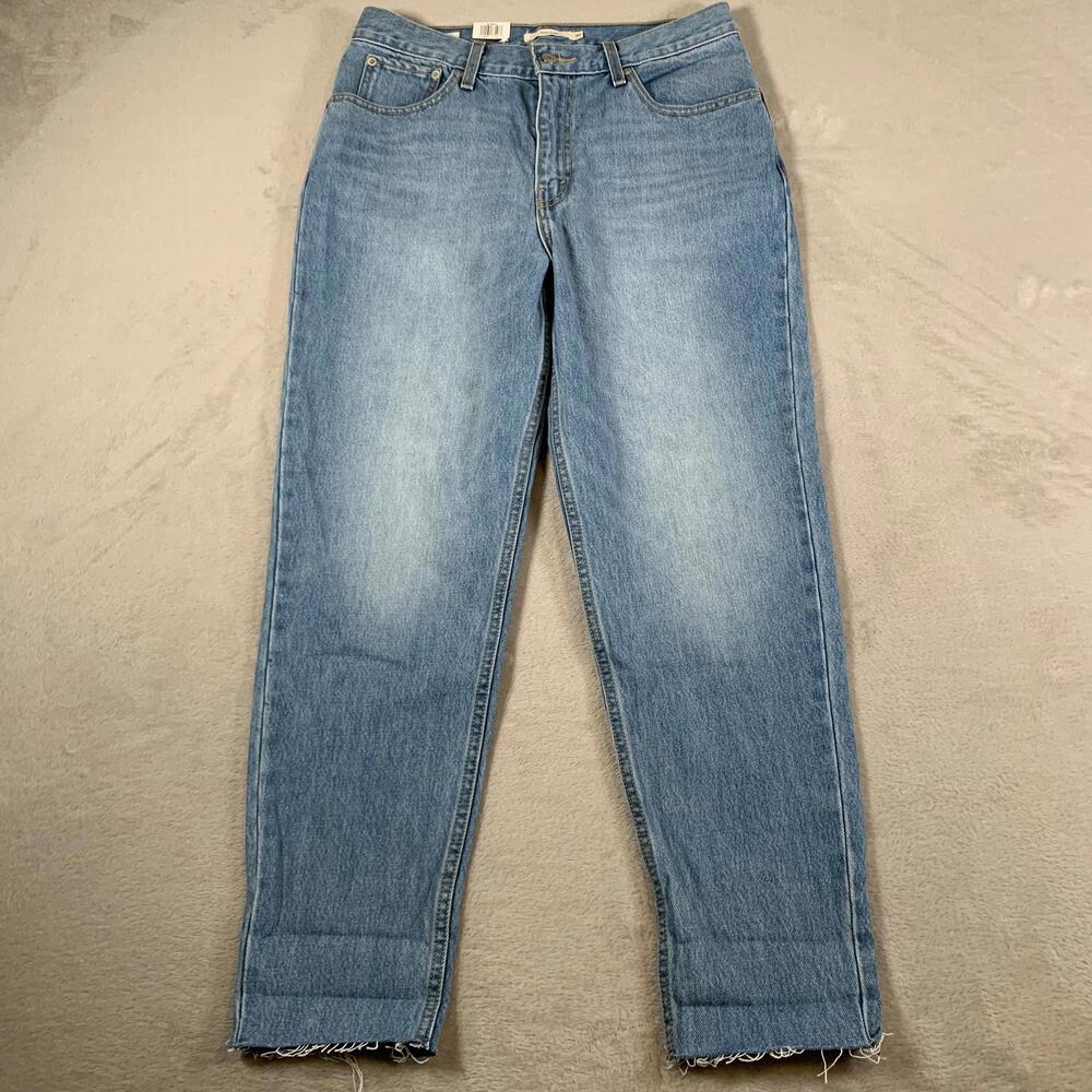 Levis Premium Mom Jeans Womens 30 Blue Denim High Rise Tapered Leg‎ Ladies NEW
